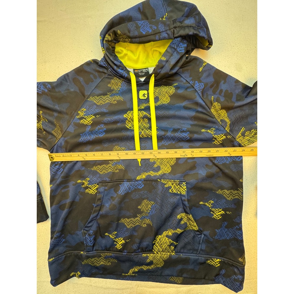AND1 Hoodie Men Large Blue Camo Athletic Performance Graphic Sweatshirt - Picture 6 of 10